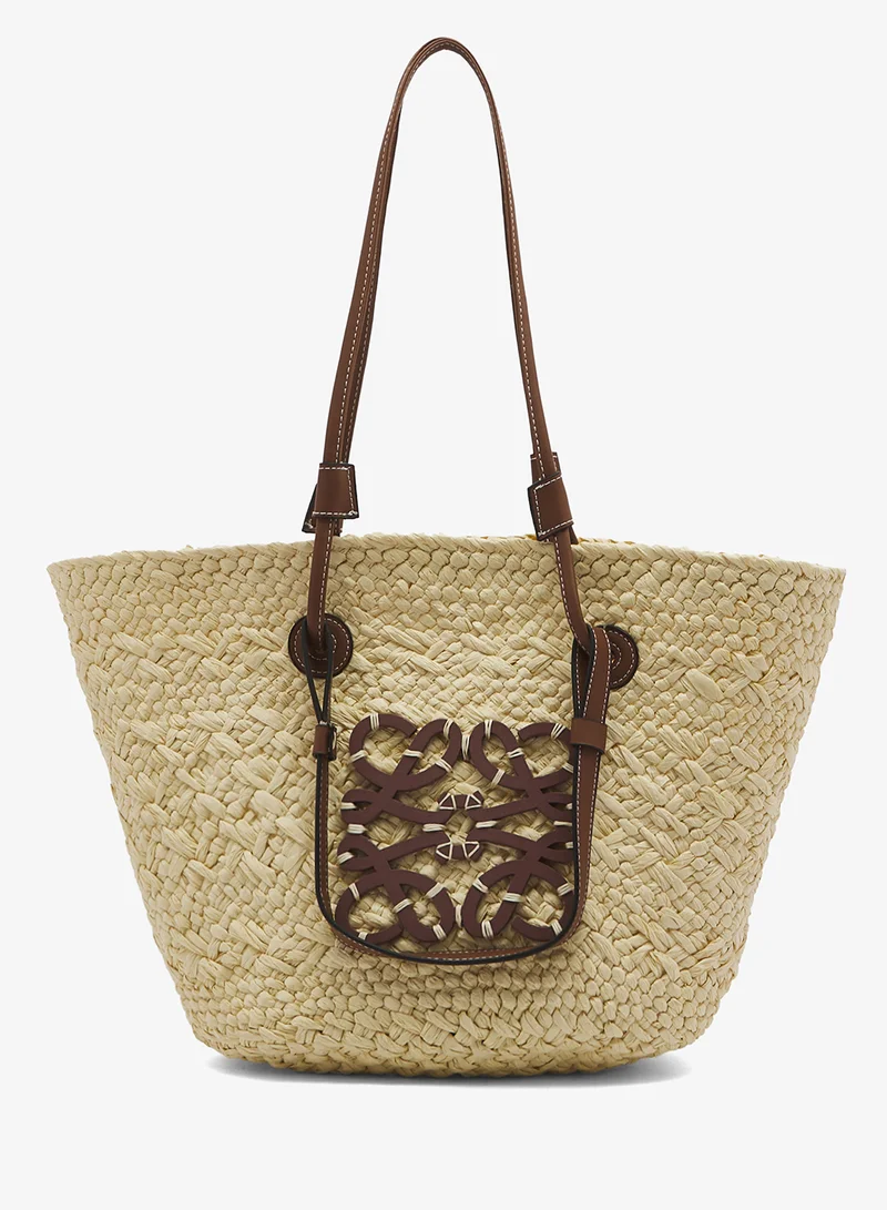 ELLA Raffia Structured Tote Bag